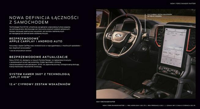 Ford Ranger Raptor Raptor 2,0 diesel 210KM Roleta elektr. Niska Cena Od ręki ! 3018zł