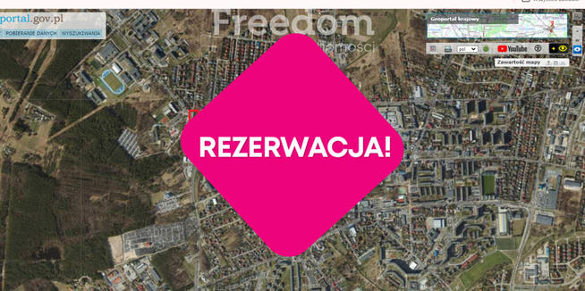 Działka o powierzchni 9491 m2 pod inwestycje