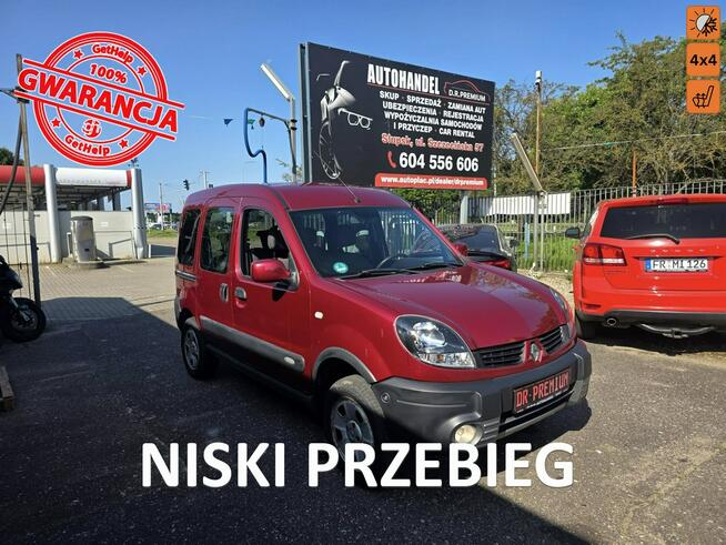 Renault Kangoo 1.6 Benzyna 95 KM, 4x4, Klima, Grzane Fotele, El. Szyby i Lusterka,HAK