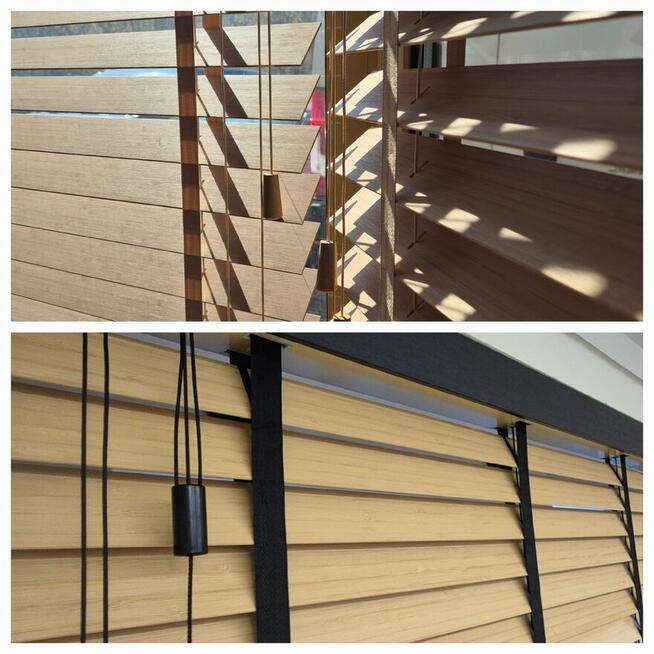 Żaluzje Drewniane Bambusowe 50mm 65mm Piaseczno okolice