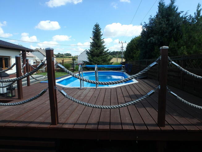 Basen stelażowy owalny