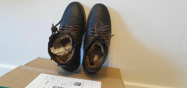Buty trzewiki kozaki ocieplane NOWE RIEKER r.40 skora nat.