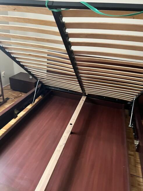 Łóżko +dwie komody Paged Meble okleina drewniana naturalna w