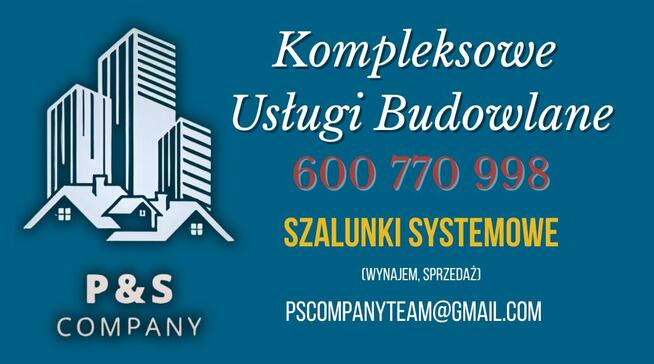 Szalunki lekkie Tekko i stropowe wynajem i usługi budowlane