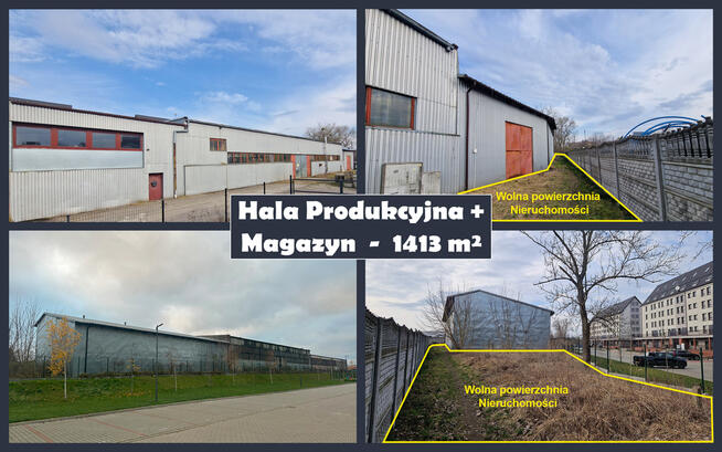Hala magazyn.-prod. z zapleczem i wolnym terenem