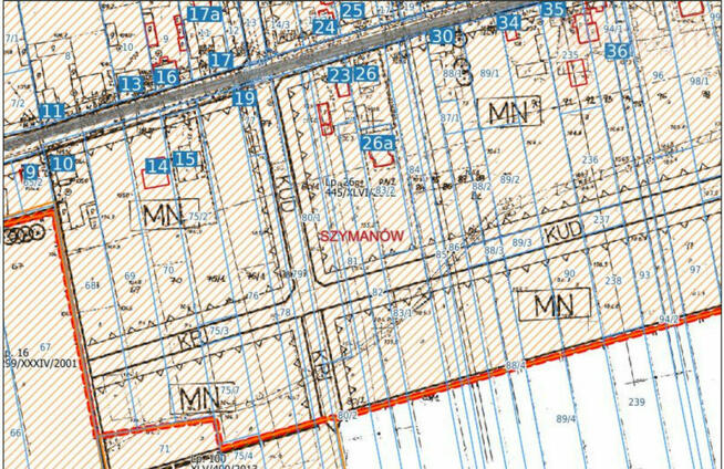 Działka budowlana Szymanów gm. Góra Kalwaria, Szymanów