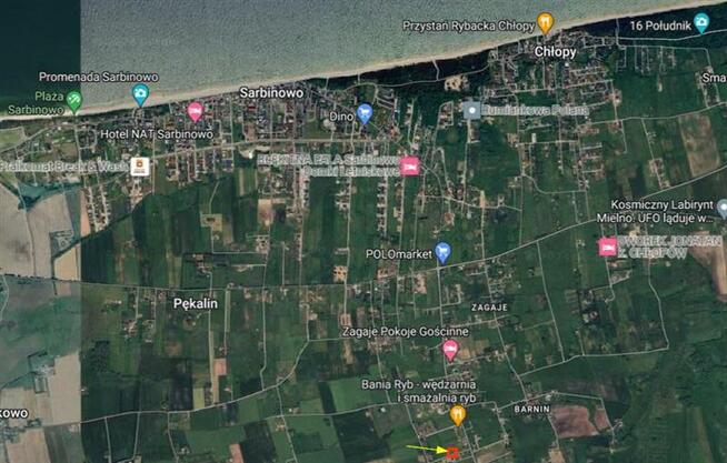 Działka Sarbinowo gm. Będzino, Będzinko