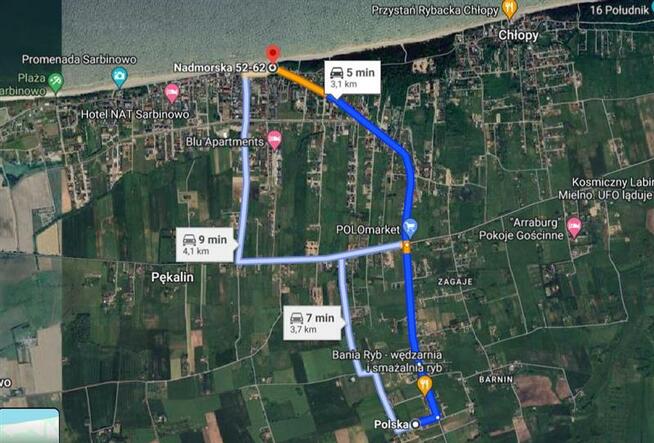 Działka Sarbinowo gm. Będzino, Będzinko