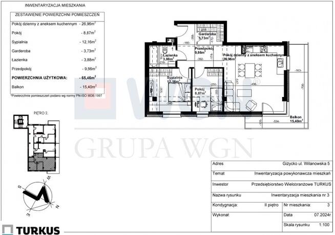 Mieszkanie Giżycko, Wilanowska