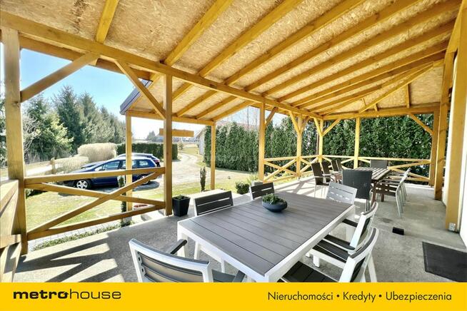 Dwa domy z linią brzegową Jezioraka Szałkowo