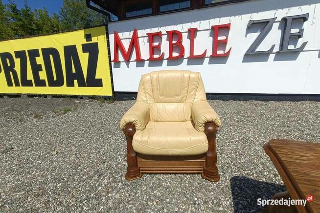 Aneta II - komplet wypoczynkowy 311 skóra naturalna, dąb