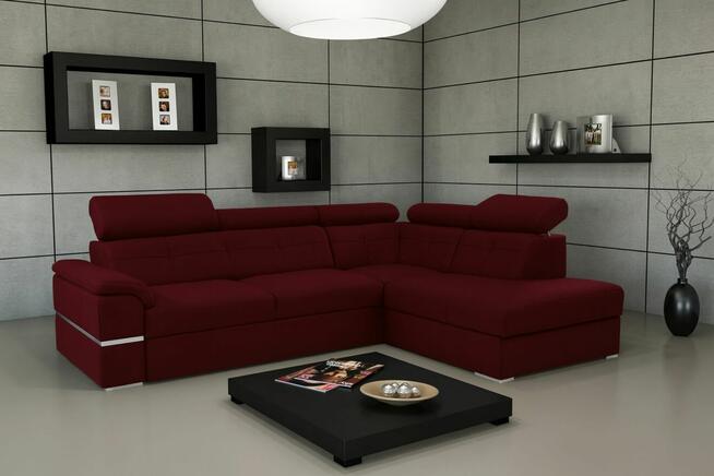 Dante– narożnik skórzany z pojemnikiem i spaniem