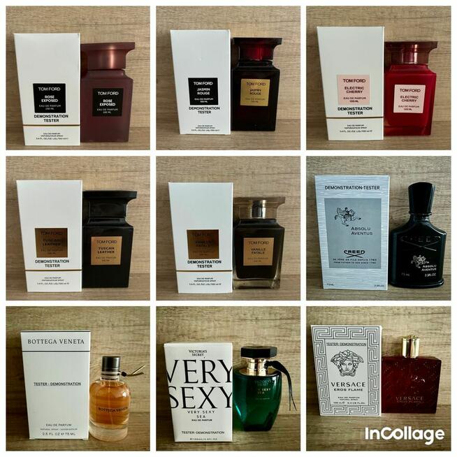 Testery oryginalnych perfum, nowe i fabrycznie zapakowane w