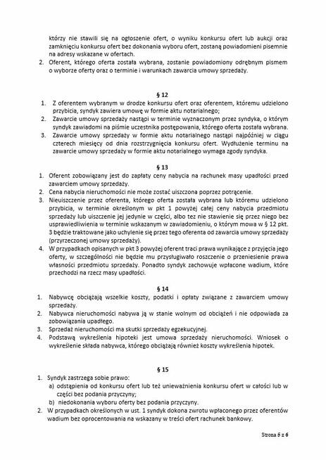 Syndyk sprzeda garaż spółdzielczy własnościowy, Czersk