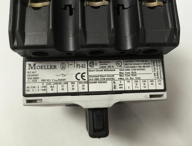 wyłacznik 3f 37A MOELLER