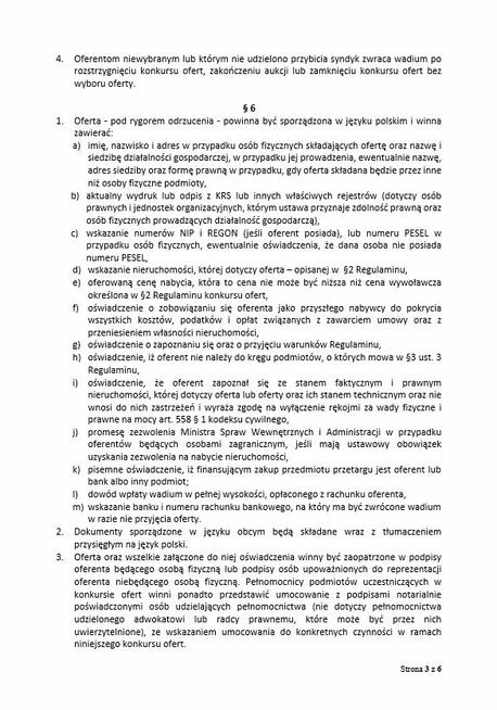 Syndyk sprzeda garaż spółdzielczy własnościowy, Czersk