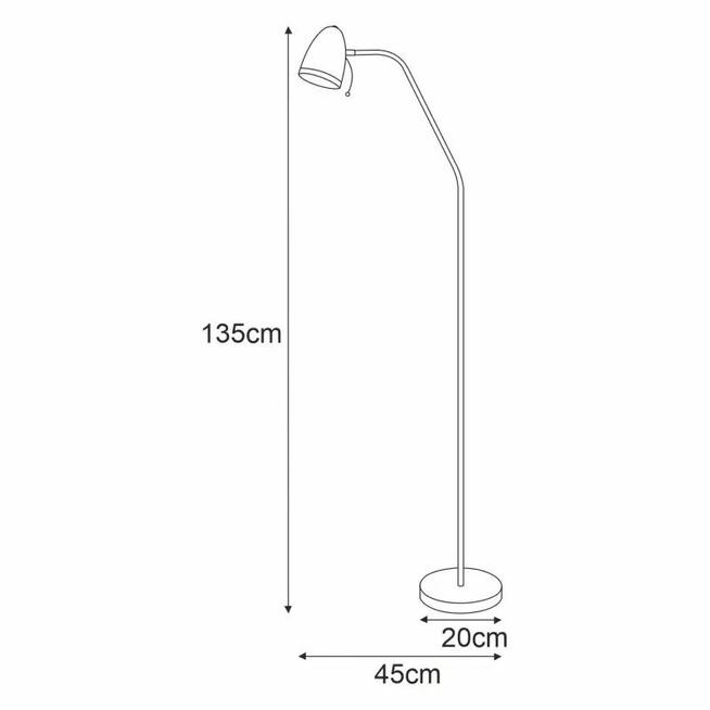 Lampa podłogowa - biała / wysokość 135 cm