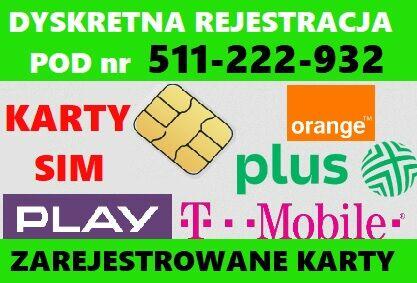 Zarejestrowane KARTY SIM polskie startery ANONIMOWE