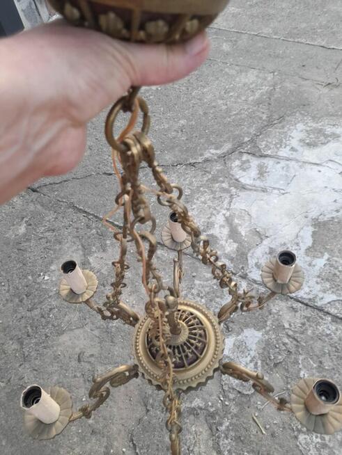 Sprzedam stary mosiężny żyrandol