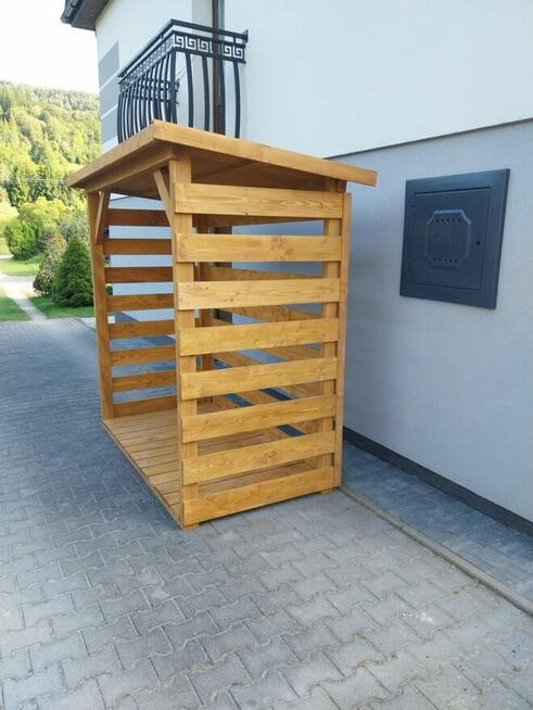 Drewutnia domek na drewno wiatka