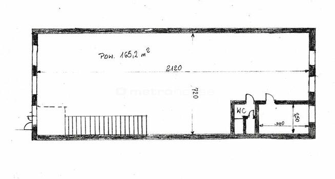 Bezczynszowy wysoki lokal na otwartym planie