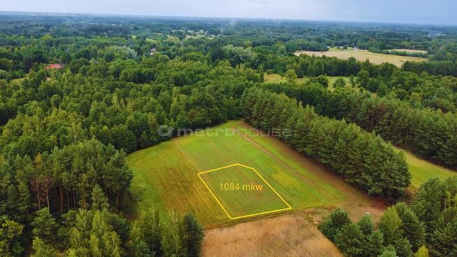 Działka otoczona lasem 1100m w Rogóźnie nad Narwią