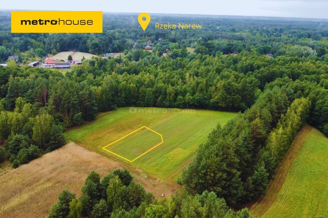 Działka otoczona lasem 1100m w Rogóźnie nad Narwią