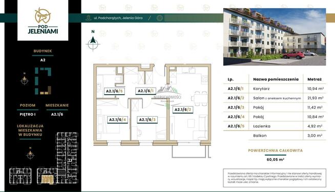 Mieszkanie Jelenia Góra Zabobrze, Grunwaldzka