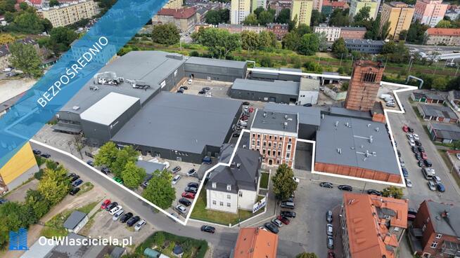 Działki zabudowane budynkami magazynowymi i biurowymi