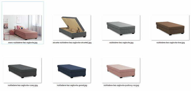 Tapczan jednoosobowy EKO łóżko hotelowe sofa kanapa HIT