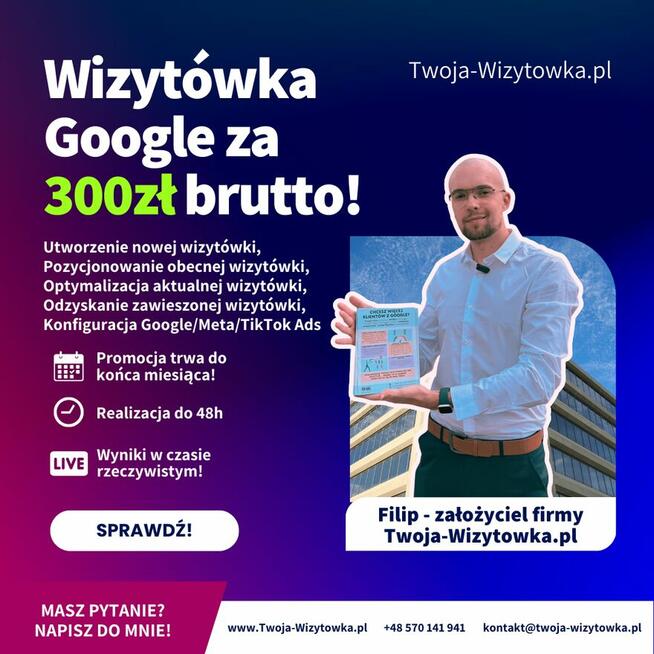 Profesjonalna obsługa wizytówki Google oraz skuteczne reklam