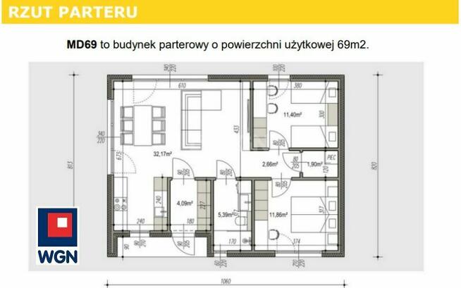 Energooszczędny Dom na Działce Klienta, 69 m2, Lubin, Polska