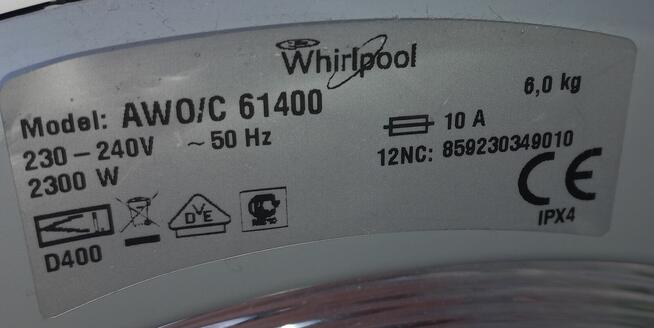 Pralka Whirlpool AW0/C61400 na czesci