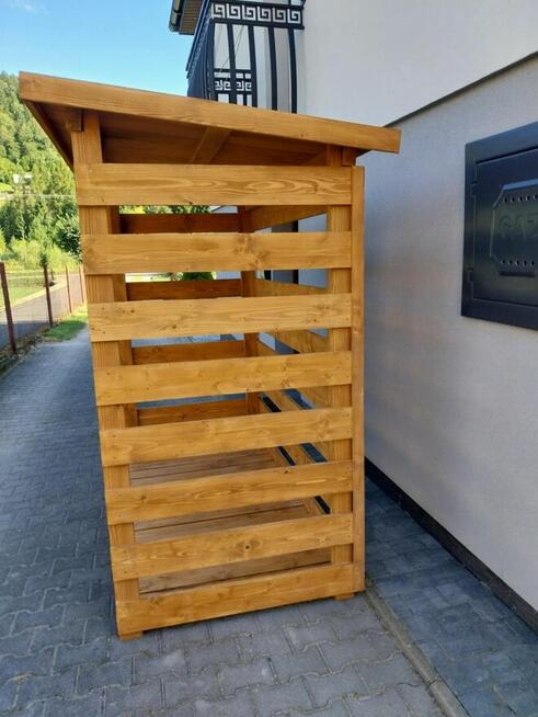 Drewutnia domek na drewno wiatka