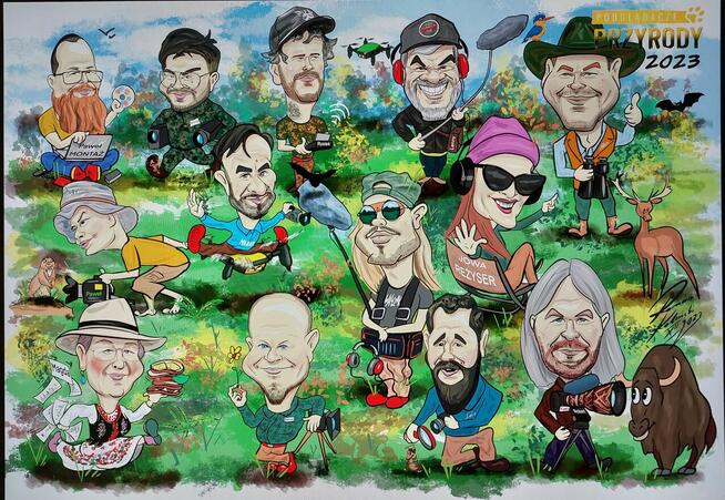 karykatury ze zdjęć i na imprezach