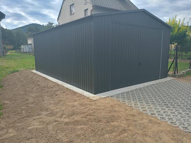 Garaż Blaszany 6x6 dwuspadowy