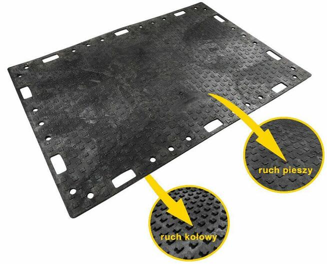 Płyta drogowa 120x180 cm 2 cm 50 ton czarna mata drogowa 2 c