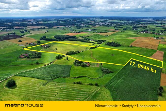 Gospodarstwo 17 ha, dom, budynki Mazury, Lakiele