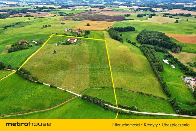 Gospodarstwo 17 ha, dom, budynki Mazury, Lakiele