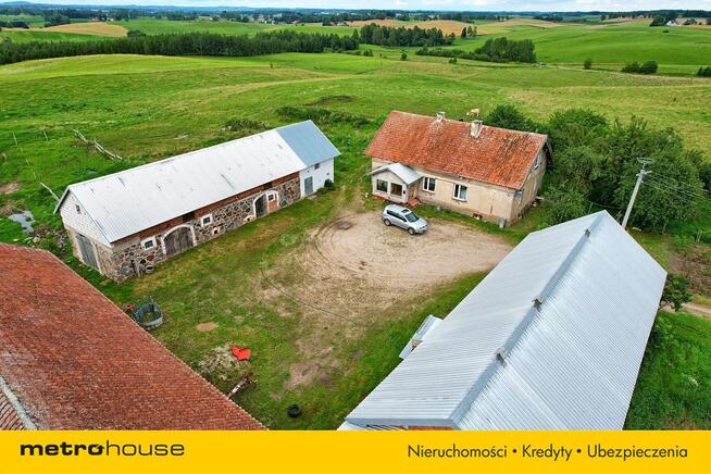 Gospodarstwo 17 ha, dom, budynki Mazury, Lakiele