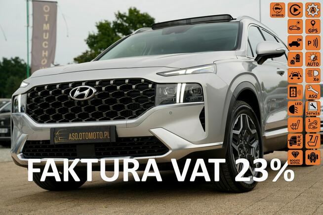 Hyundai Santa Fe FUL LED 7-osob panorama skóra kamery wentylacja parktronik TOTALNY MAX