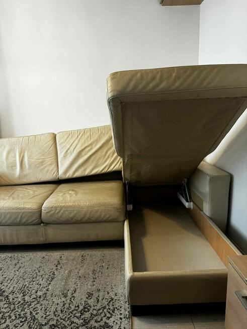 Kanapa skórzana z możliwością spania