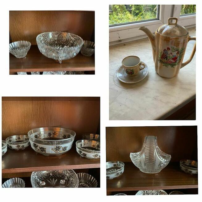 Stare kryształy i porcelana w bardzo dobrym stanie