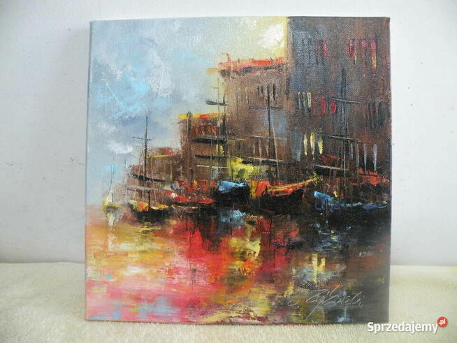 OBRAZ OLEJNY - Tryptyk - Sławomir Zajkowski - Sygnowany