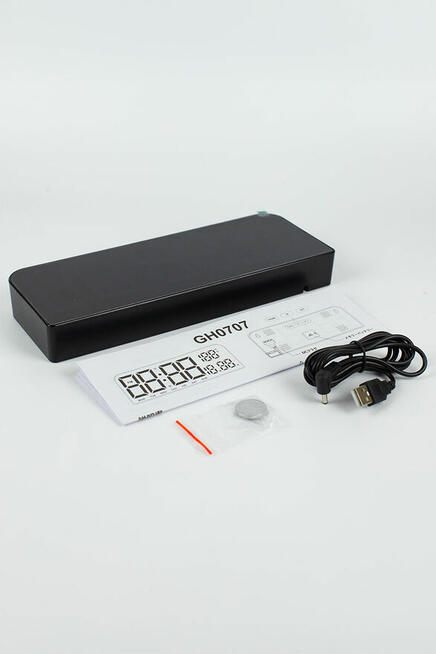 Zegar LED GH0707 – duży wyświetlacz, data, temperatura, budz