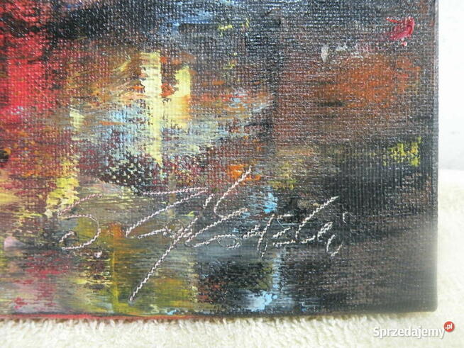 OBRAZ OLEJNY - Tryptyk - Sławomir Zajkowski - Sygnowany