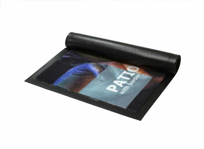 Mata z logo Patio pod wymiar z najazdem gr. 6.5 mm