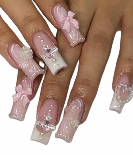 Tipsy żelowe manicure różne wzory oryg. pudełko