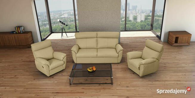 Komplet wypoczynkowy Capri. Relaks/spanie. Skóra!