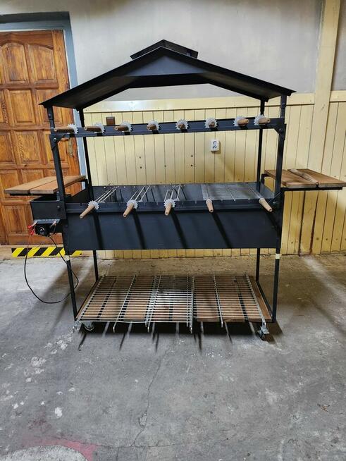 Grill węglowy obrotowy duży